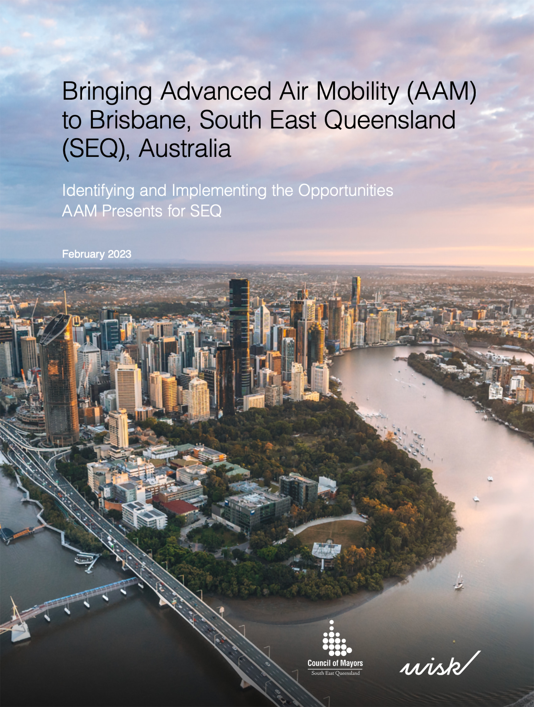 Cover image of the Wisk and CoMSEQ paper on bringing AAM to South East Queensland