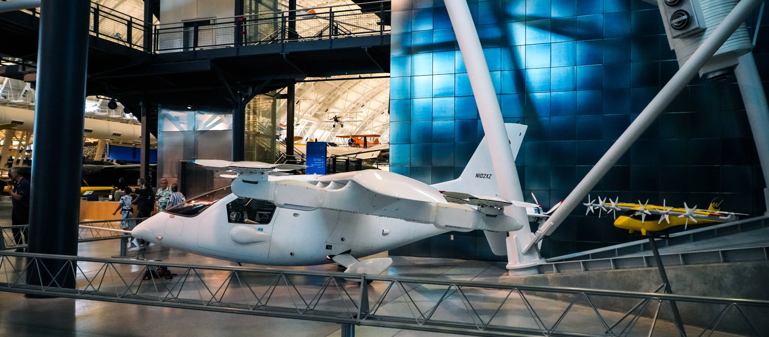 Wisk’s Gen 3 aircraft and Gen 6 subscale model on display at the Smithsonian